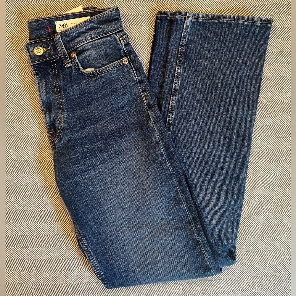 NWT Zara The Slim Turned Hem Jean Size 2